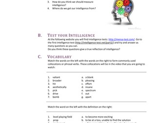 ESL Listening Lesson - Intelligence