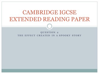 Cambridge IGCSE Extended Reading Paper Question 2