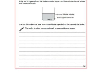 C6 OCR Extended answer practice chemical synthesis