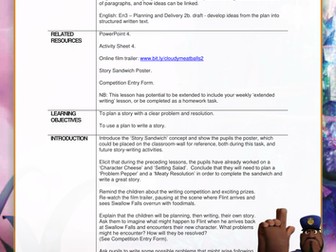 My Lunch is Alive! KS2 creative writing resource