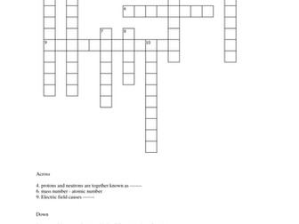 CROSSWORD: Atomic structure and mass spectrometry