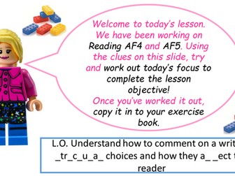 Reading AF3 & AF4 LEGO!