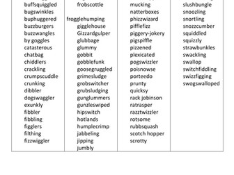 List of made up words from The BFG by Roald Dahl.