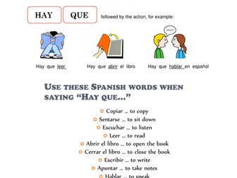 Target Language Spanish Activity (Hay que...)