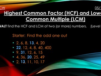 HCF and LCM lesson