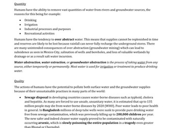 KS5 Water Conflcts Lesson 3