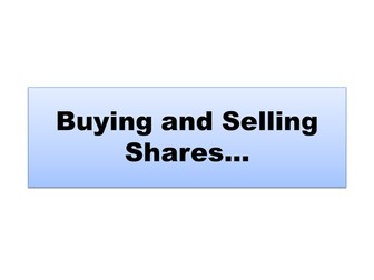Buying and Selling Shares