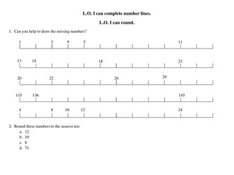 Worksheets for completing scales