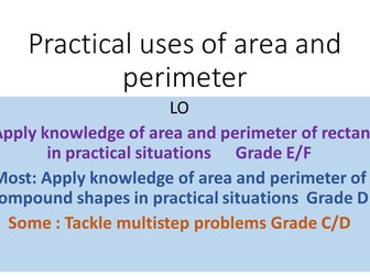 Practical focused area and perimeter of rectangles