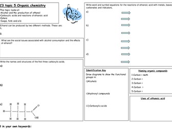 revision map for edexcel C3 organic chemistry