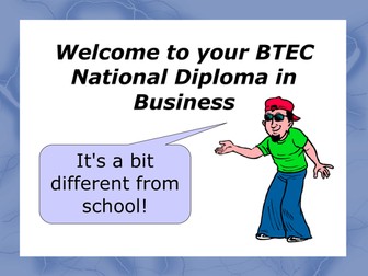 BTEC BUSINESS NATIONAL DIPLOMA VIDEO LOOP