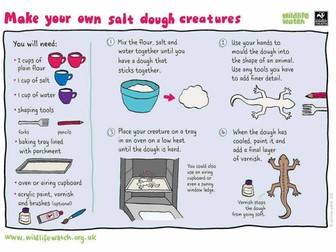 Make your own salt dough creatures