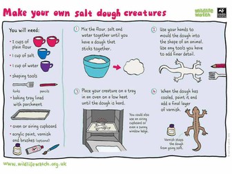 Make your own salt dough creatures