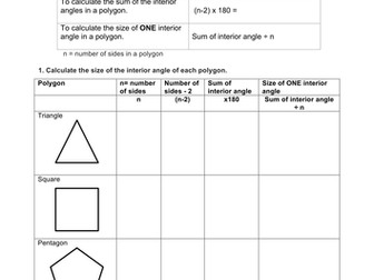 Interior and Exterior Angles (Scaffolding) L5-7