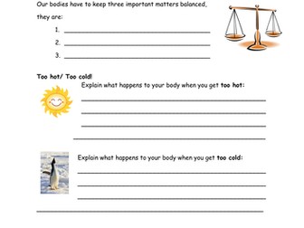 Homeostasis - temperature control and excretion
