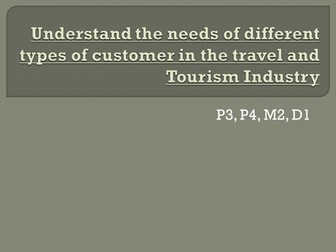 Unit 2 old BTEC Travel and Tourism