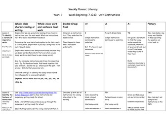 Instructions Year 1 wk