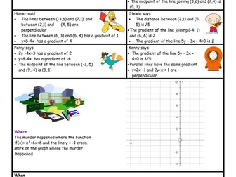Core 1 Lines and Gradients Whodunnit