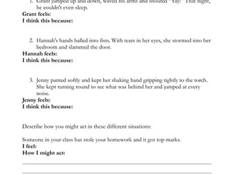 Creative Writing homework sheets 6-10