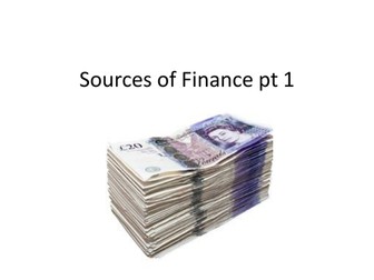 Sources of Finance