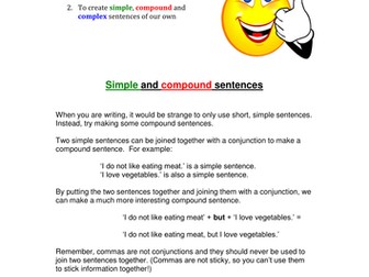 Simple, compound and complex sentences