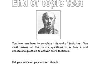 Ancient World End of Topic Test and Mark Scheme