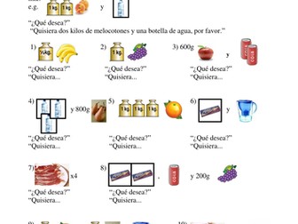 De compras al mercado - using grams and kilos