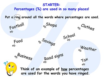Percentages (Non-calculator method)