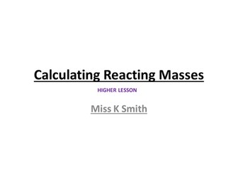 Calculating Reacting Masses