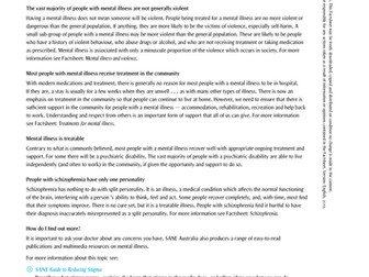 Mental illness: Dispelling the Myths