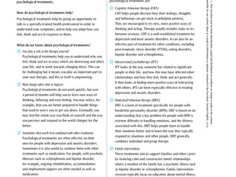 Psychological Treatments