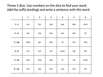 Double consonants - apply game