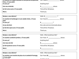 French food - vocabulary list