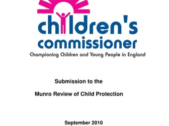 Submission to the Munro Review of Child Protection
