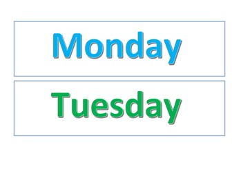 Days of the Week & Months of the year