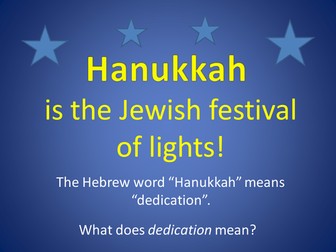 Hanukkah - PowerPoint and partner activity