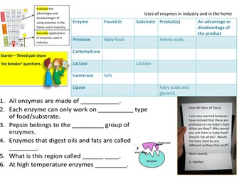 Enzymes in industry