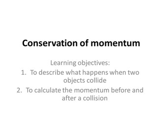Conservation of momentum