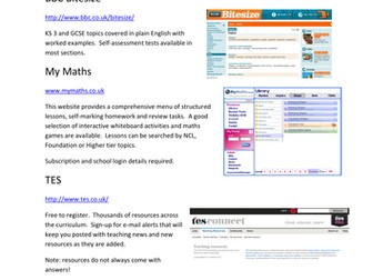 Useful Maths Websites