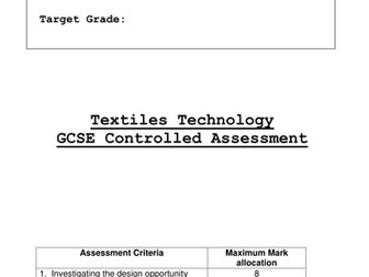 Easy-to-use AQA Coursework Assessment Booklet
