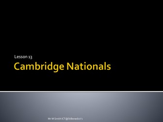 Cambridge Nationals  - The Internet