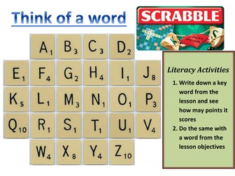 Literacy & Numeracy Key word activity