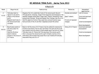 A Bugs Life Medium Term Planning