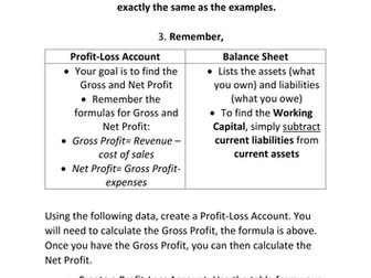 Financial Statements Task