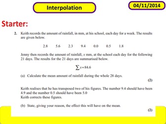 Linear Interpolation Lesson