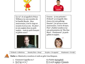 Je me présente - Introducing myself