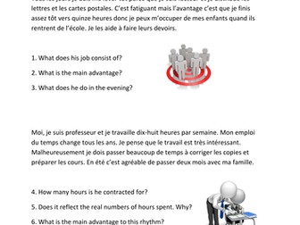 Reading comprehension: Postman, Flight Attendant