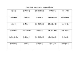 Expanding or Factorising Review