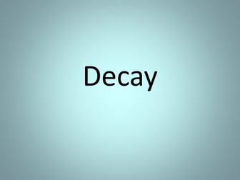 Recycling in nature for lower ability AQA