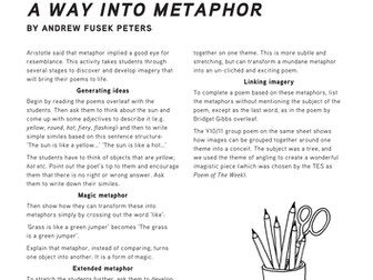 A Way into Metaphor by Andrew Fusek Peters